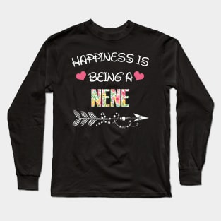 Happiness is being Nene floral gift Long Sleeve T-Shirt